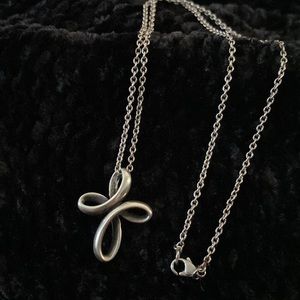 James Avery Eternal Ribbon Cross Necklace 14inch chain